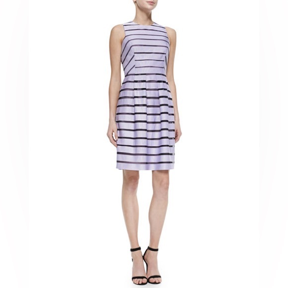 Lela Rose Striped Dress, Lavender NWOT - Picture 3 of 4